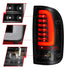 ANZO 1995-2000 Toyota Tacoma LED Taillights Black Housing Smoke Lens (Pair) - Striker Modified