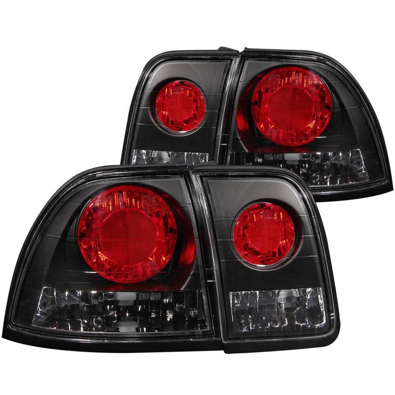 ANZO 1996-1997 Honda Accord Taillights Black - Striker Modified