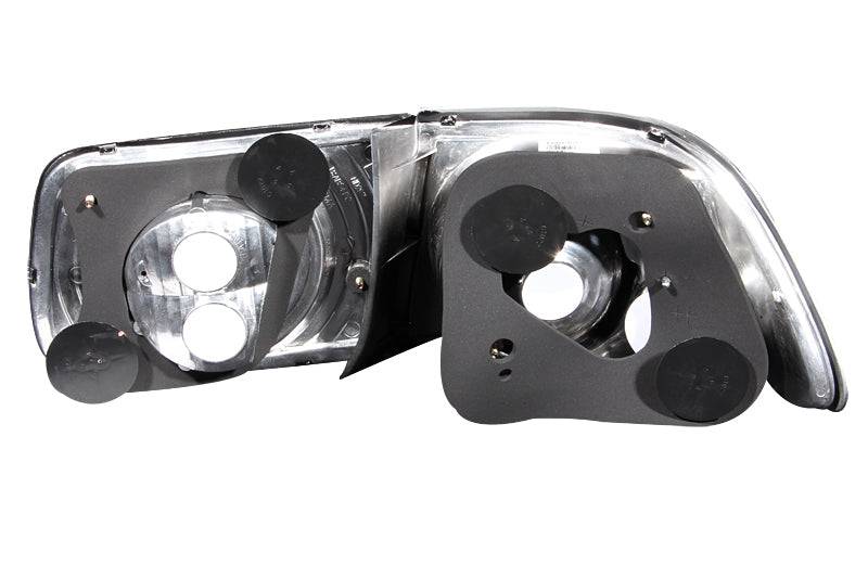 ANZO 1996-2000 Honda Civic Coupe Taillights Black - Striker Modified
