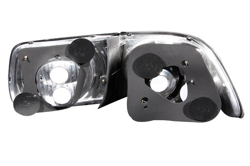 ANZO 1996-2000 Honda Civic Coupe Taillights Black - Striker Modified
