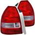 ANZO 1996-2000 Honda Civic Taillights Red/Clear - Striker Modified