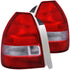 ANZO 1996-2000 Honda Civic Taillights Red/Clear - Striker Modified