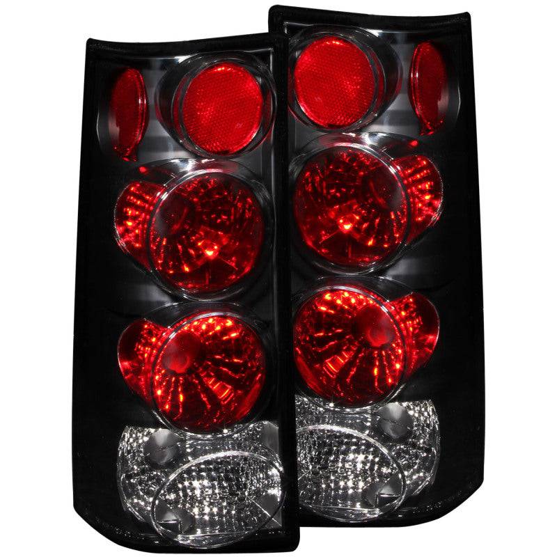 ANZO 1996-2002 Gmc Savana Taillights Black - Striker Modified