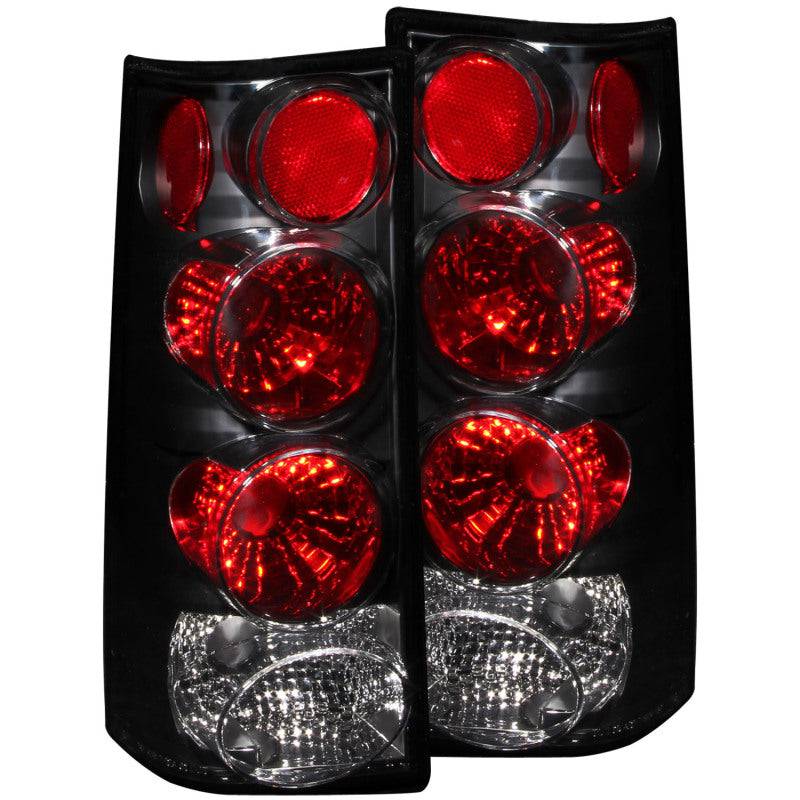 ANZO 1996-2002 Gmc Savana Taillights Black - Striker Modified