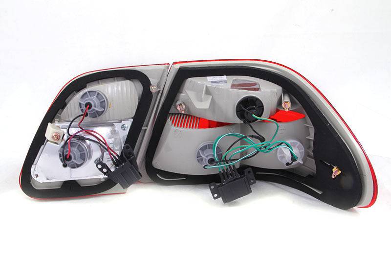 ANZO 1996-2002 Mercedes Benz E Class W210 Taillights Red/Smoke G2 - Striker Modified