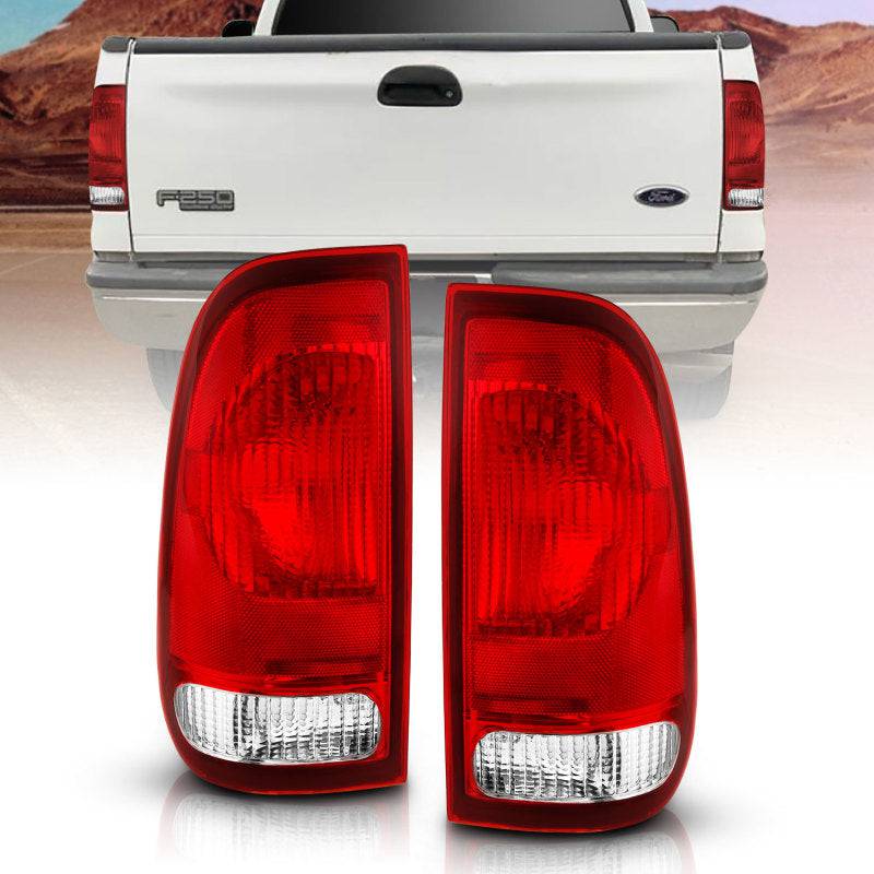 ANZO 1997-2003 Ford F-150 Taillight Red/Clear Lens (OE Replacement) - Striker Modified