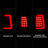ANZO 1997-2004 Dodge Dakota LED Taillights Black Housing Clear Lens Pair - Striker Modified