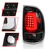 ANZO 1997-2004 Dodge Dakota LED Taillights Black Housing Clear Lens Pair - Striker Modified