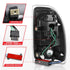 ANZO 1997-2004 Dodge Dakota LED Taillights Black Housing Clear Lens Pair - Striker Modified
