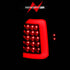 ANZO 1997-2004 Dodge Dakota LED Taillights Black Housing Clear Lens Pair - Striker Modified