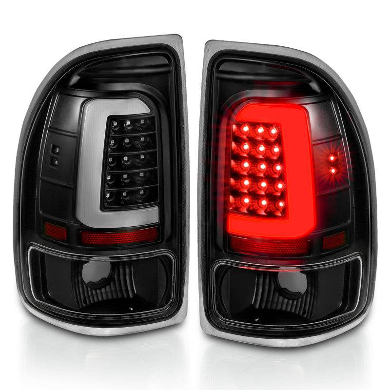 ANZO 1997-2004 Dodge Dakota LED Taillights Black Housing Clear Lens Pair - Striker Modified