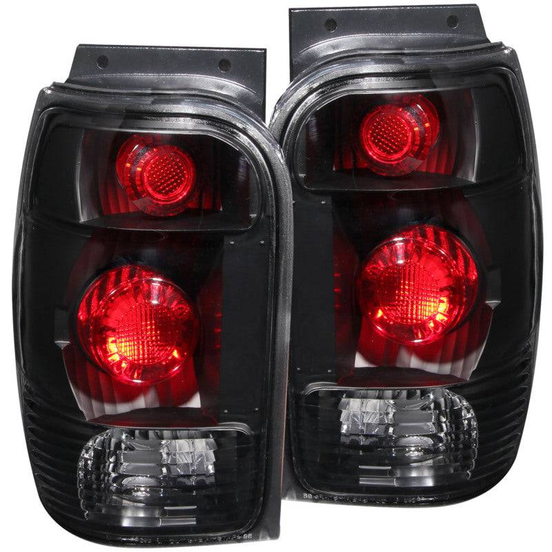 ANZO 1998-2001 Ford Explorer Taillights Black - Striker Modified