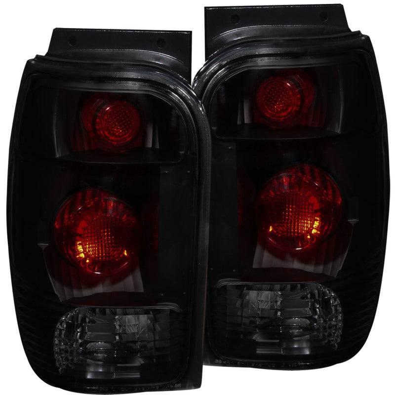 ANZO 1998-2001 Ford Explorer Taillights Dark Smoke - Striker Modified