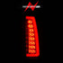 ANZO 1999-2000 Cadillac Escalade LED Taillights Chrome Housing Red/Clear Lens Pair - Striker Modified