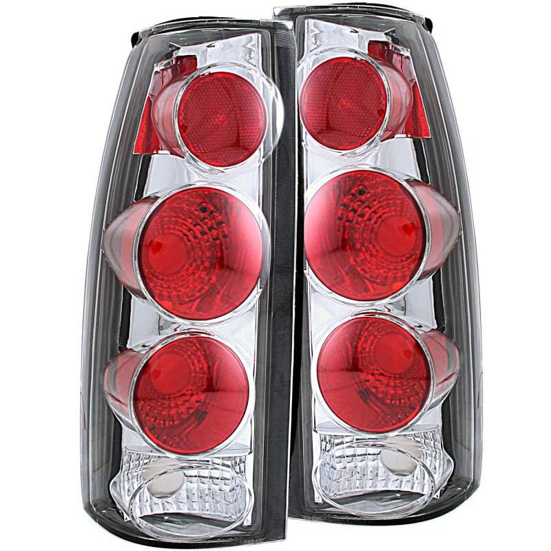 ANZO 1999-2000 Cadillac Escalade Taillights Chrome 3D Style - Striker Modified