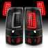 ANZO 1999-2002 Chevy Silverado 1500 LED Taillights Plank Style Black w/Clear Lens - Striker Modified