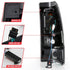 ANZO 1999-2002 Chevy Silverado 1500 LED Taillights Plank Style Black w/Clear Lens - Striker Modified