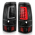 ANZO 1999-2002 Chevy Silverado 1500 LED Taillights Plank Style Black w/Clear Lens - Striker Modified