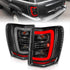 ANZO 1999-2004 Jeep Grand Cherokee LED Tail Lights w/ Light Bar Black Housing Clear Lens - Striker Modified