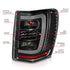 ANZO 1999-2004 Jeep Grand Cherokee LED Tail Lights w/ Light Bar Black Housing Clear Lens - Striker Modified
