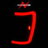 ANZO 1999-2004 Jeep Grand Cherokee LED Tail Lights w/ Light Bar Black Housing Smoke Lens - Striker Modified