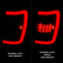 ANZO 1999-2004 Jeep Grand Cherokee LED Tail Lights w/ Light Bar Black Housing Smoke Lens - Striker Modified