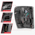 ANZO 1999-2004 Jeep Grand Cherokee LED Tail Lights w/ Light Bar Black Housing Smoke Lens - Striker Modified