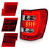 ANZO 1999-2004 Jeep Grand Cherokee LED Tail Lights w/ Light Bar Chrome Housing Red/Clear Lens - Striker Modified