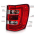 ANZO 1999-2004 Jeep Grand Cherokee LED Tail Lights w/ Light Bar Chrome Housing Red/Clear Lens - Striker Modified