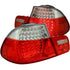 ANZO 2000-2003 BMW 3 Series E46 LED Taillights Red/Clear - Striker Modified