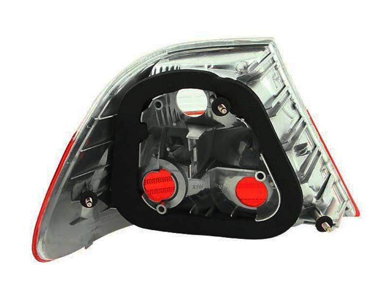 ANZO 2000-2003 BMW 3 Series E46 Taillights Red/Smoke - Outer - Striker Modified