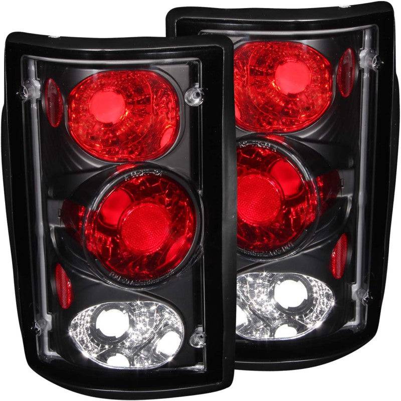 ANZO 2000-2005 Ford Excursion Taillights Black - Striker Modified