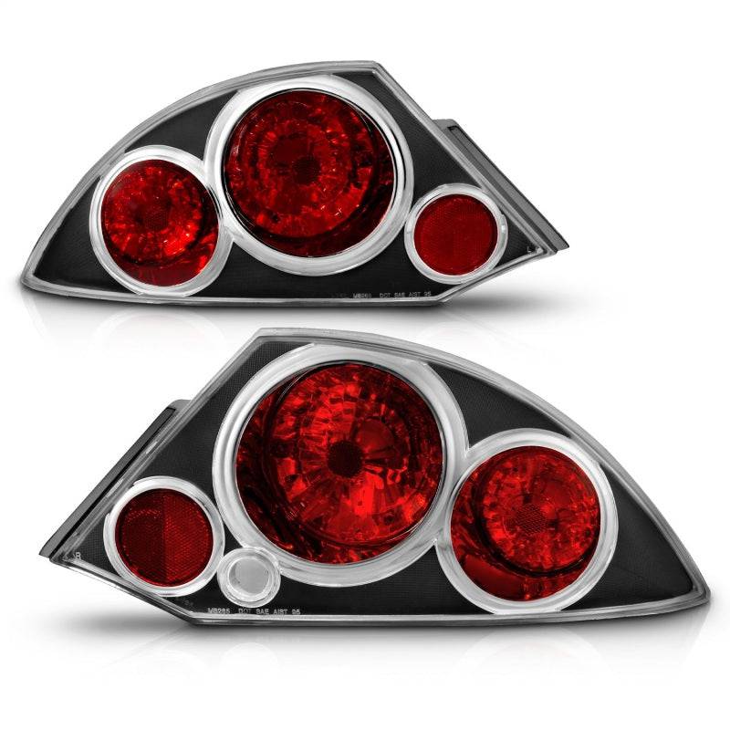 ANZO 2000-2005 Mitsubishi Eclipse Taillights Black - Striker Modified