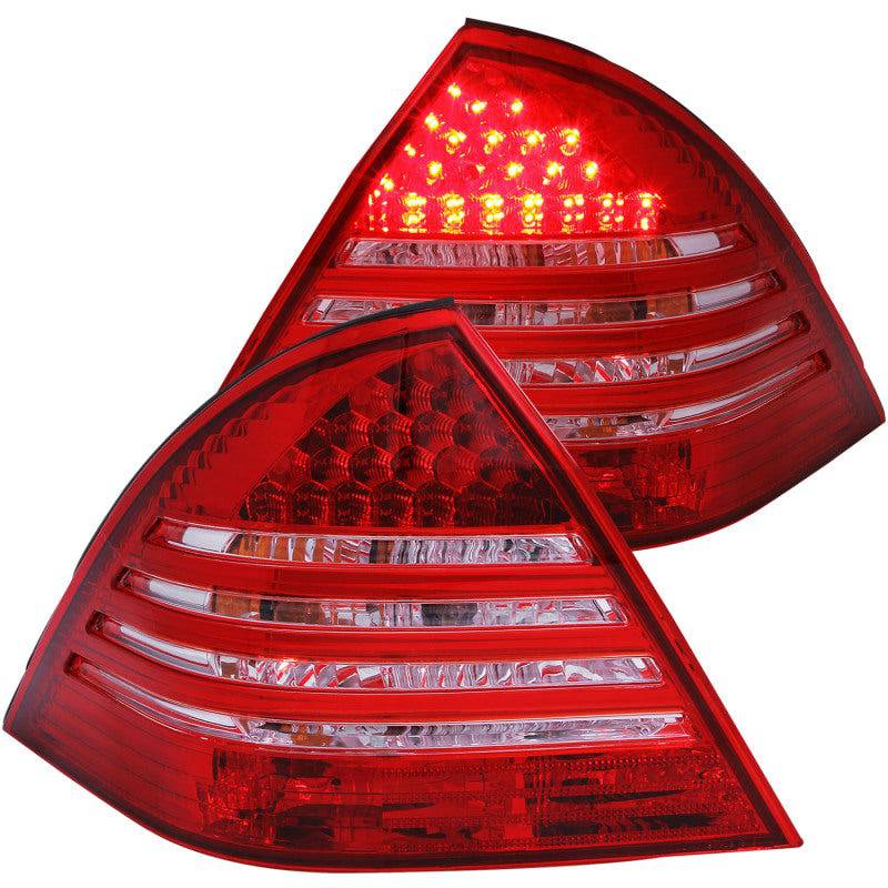 ANZO 2001-2004 Mercedes Benz C Class W203 Taillights Red/Smoke - Striker Modified