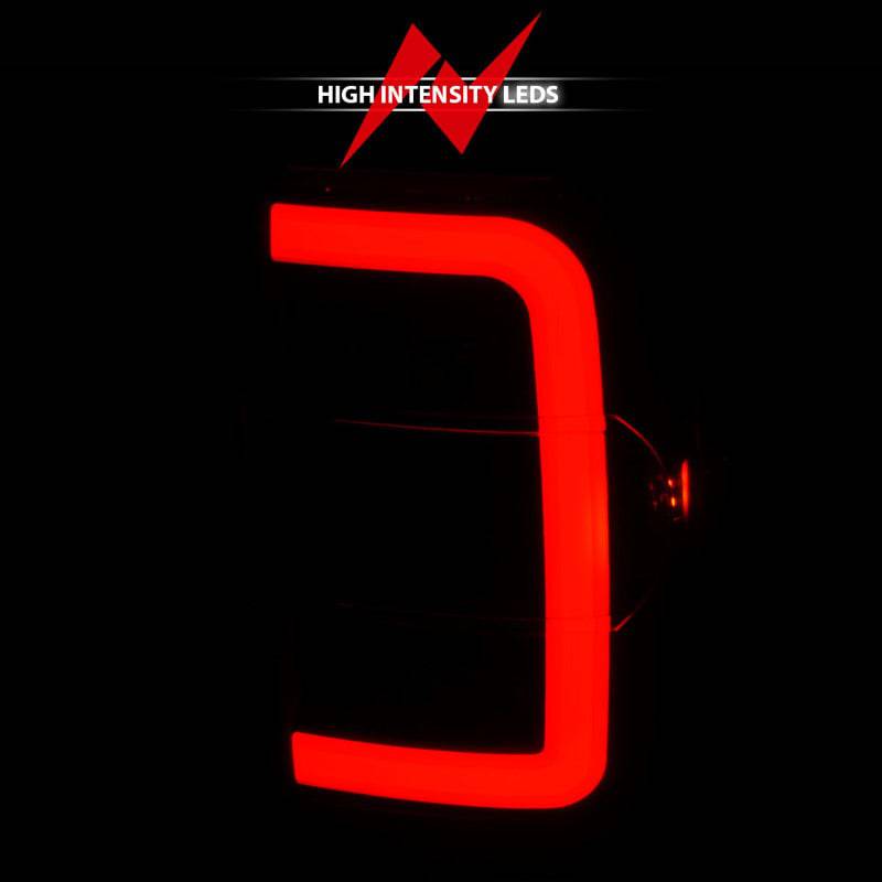 ANZO 2001-2011 Ford  Ranger LED Tail Lights w/ Light Bar Black Housing Clear Lens - Striker Modified