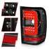 ANZO 2001-2011 Ford  Ranger LED Tail Lights w/ Light Bar Black Housing Clear Lens - Striker Modified