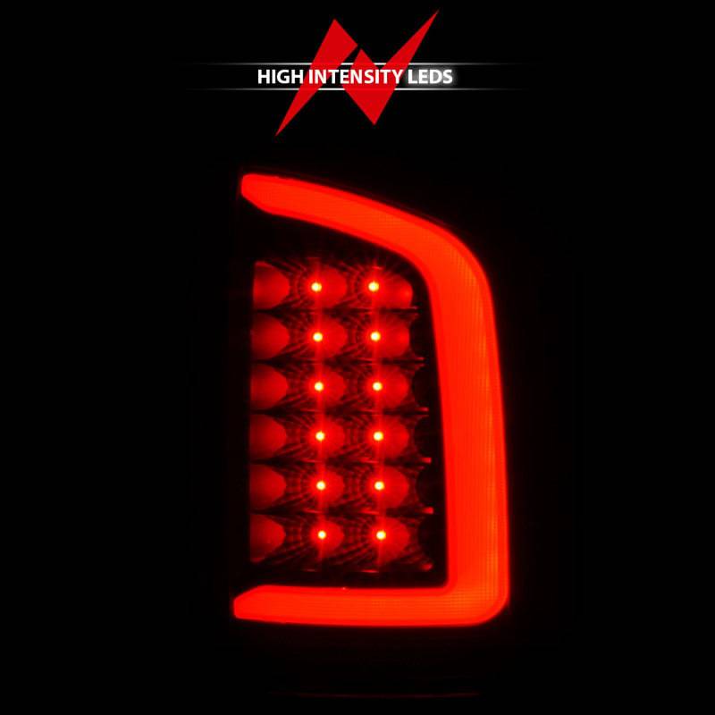 ANZO 2002-2006 Dodge  Ram 1500 LED Tail Lights w/ Light Bar Black Housing Clear Lens - Striker Modified