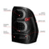 ANZO 2002-2009 Chevrolet Trailblazer LED Tail Lights w/ Light Bar Black Housing Smoke Lens - Striker Modified