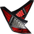 ANZO 2003-2005 Nissan 350Z LED Taillights Black - Striker Modified