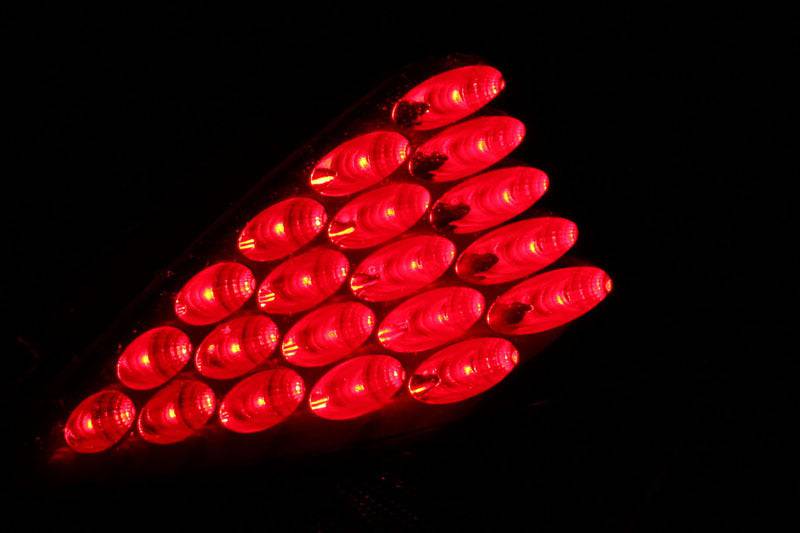 ANZO 2003-2005 Nissan 350Z LED Taillights Black - Striker Modified