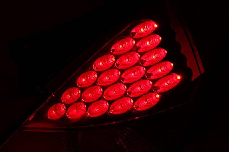 ANZO 2003-2005 Nissan 350Z LED Taillights Red - Striker Modified