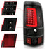 ANZO 2003-2006 Chevy Silverado 1500 LED Taillights Plank Style Black w/Clear Lens - Striker Modified