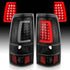 ANZO 2003-2006 Chevy Silverado 1500 LED Taillights Plank Style Black w/Clear Lens - Striker Modified