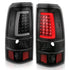 ANZO 2003-2006 Chevy Silverado 1500 LED Taillights Plank Style Black w/Clear Lens - Striker Modified