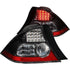 ANZO 2004-2005 Honda Civic LED Taillights Black - Striker Modified