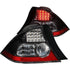 ANZO 2004-2005 Honda Civic LED Taillights Black - Striker Modified
