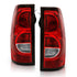 ANZO 2004-2007 Chevy Silverado Taillight Red/Clear Lens w/Black Trim (OE Replacement) - Striker Modified