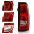 ANZO 2004-2007 Chevy Silverado Taillight Red/Clear Lens w/Black Trim (OE Replacement) - Striker Modified