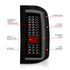 ANZO 2007-2013 Chevrolet Silverado1500/ 2500/ 3500 LED Tail Lights w/ Light Bar Black Housing Smoke - Striker Modified