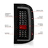 ANZO 2007-2013 Chevrolet Silverado1500/ 2500/ 3500 LED Tail Lights w/ Light Bar Black Housing Smoke - Striker Modified